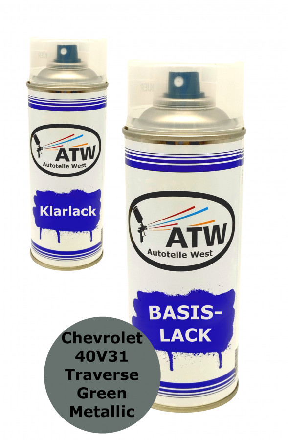 Autolack für Chevrolet 40V31 Traverse Green Metallic +400ml Klarlack Set